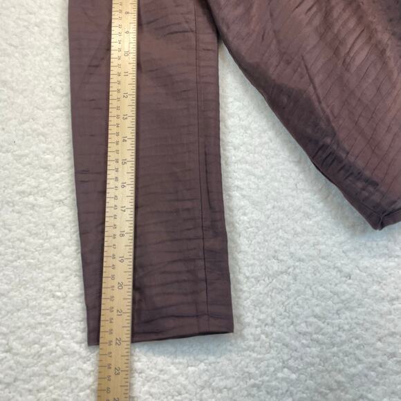 Silk Land women’s 100% silk blazer jacket w/pockets brown medium fall - Picture 7 of 8